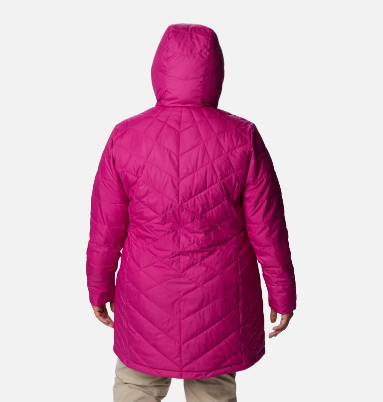 Women's Heavenly Long Hooded Jacket - Plus Size, Color: Wild Fuchsia, image 2