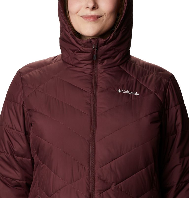Veste longue à capuchon Heavenly pour femme - Grandes tailles, Color: Malbec, image 4