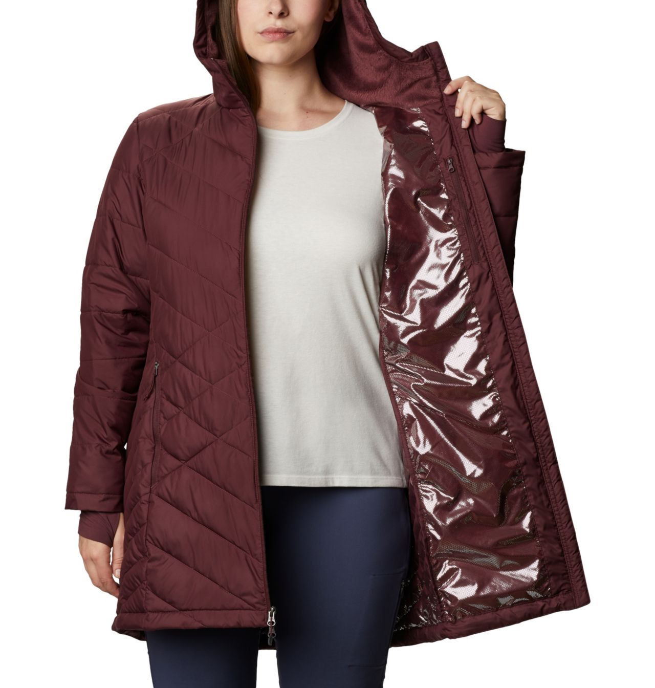 Women's Heavenly™ Long Hooded Jacket - Plus Size 5