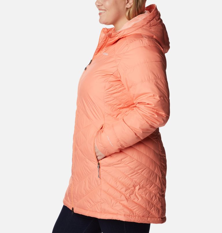 Veste longue à capuchon Heavenly pour femme - Grandes tailles, Color: Coral Reef, image 3