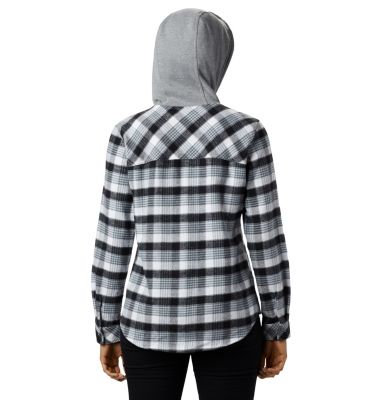 hooded shirt jacket womens