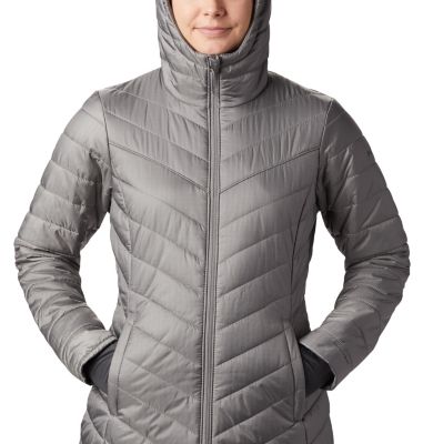 columbia women's morning light ii omni heat long jacket