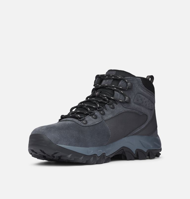 Men's Newton Ridge Plus II Suede Waterproof Hiking Boot, Color: Shark, Black, image 6
