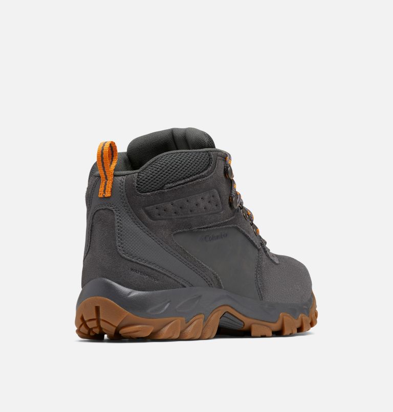 Men's Newton Ridge Plus II Suede Waterproof Hiking Boot, Color: Dark Grey, Gold Amber, image 9