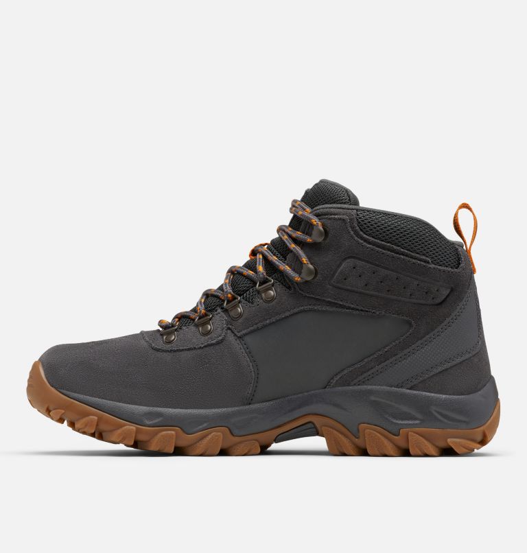 Men's Newton Ridge Plus II Suede Waterproof Hiking Boot, Color: Dark Grey, Gold Amber, image 6
