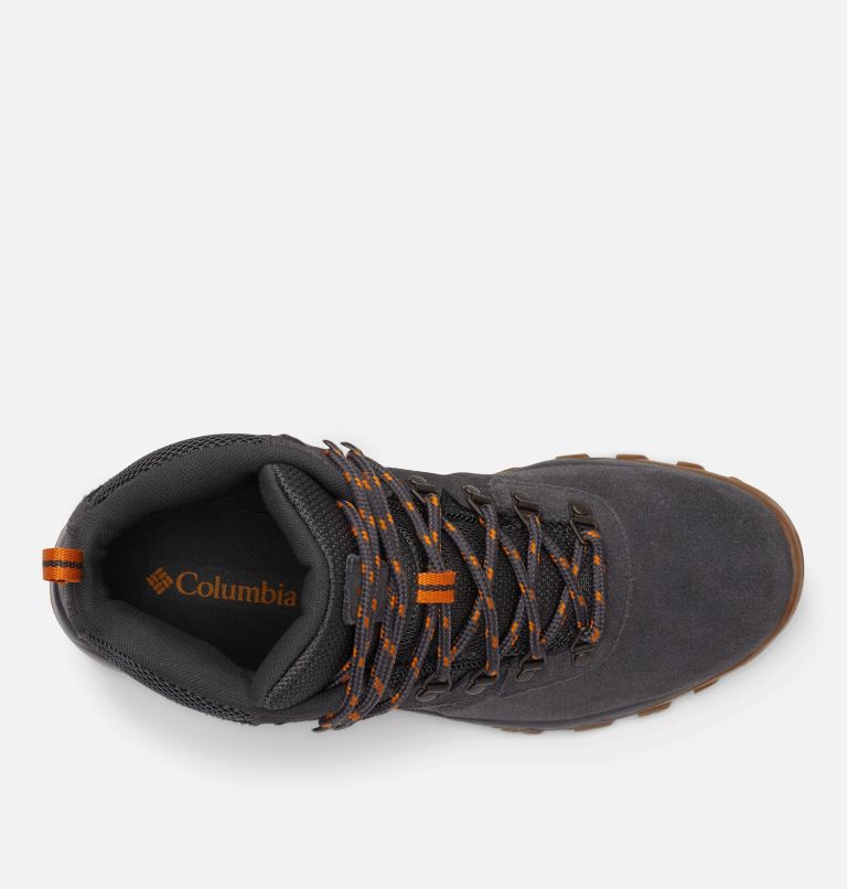 Men's Newton Ridge Plus II Suede Waterproof Hiking Boot, Color: Dark Grey, Gold Amber, image 4