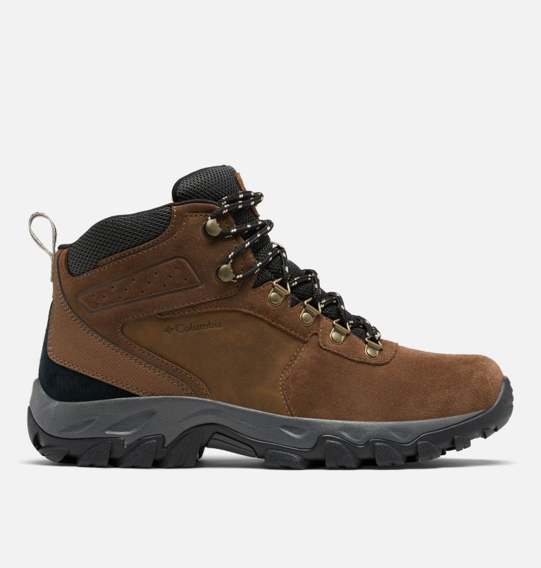 Men's Newton Ridge Plus II Suede Waterproof Hiking Boot, Color: Dark Brown, Dark Grey