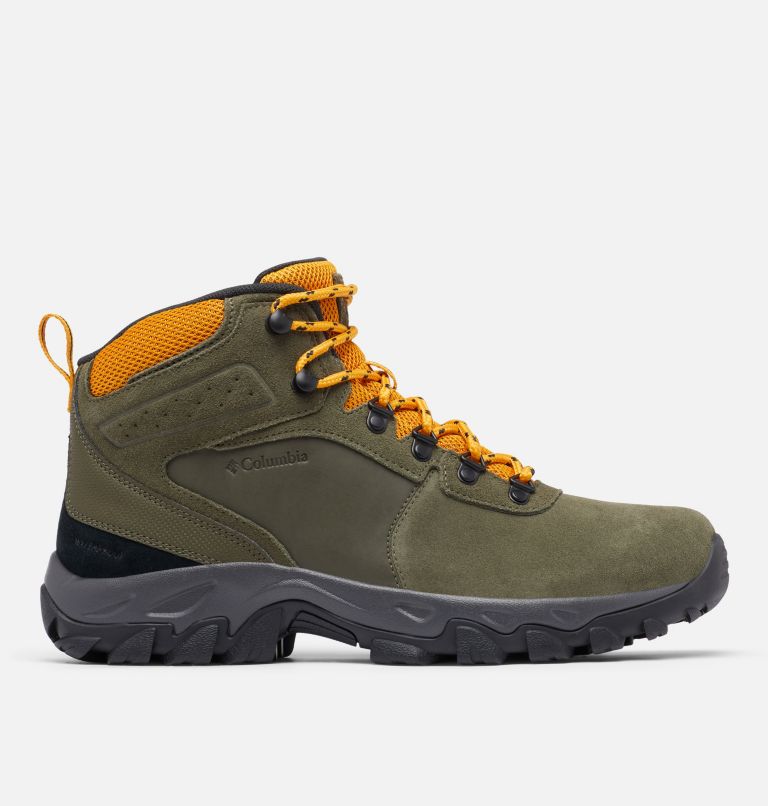 Thumbnail: Men's Newton Ridge Plus II Suede Waterproof Hiking Boot, Color: Peatmoss, Raw Honey, image 1