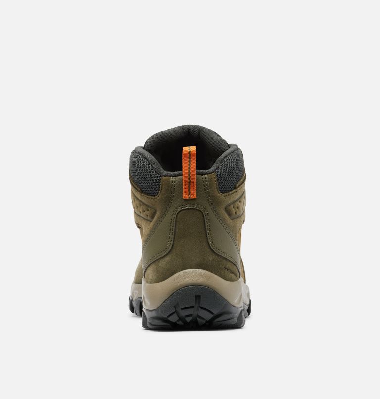 Thumbnail: Men's Newton Ridge Plus II Suede Waterproof Hiking Boot, Color: Nori, Light Orange, image 8