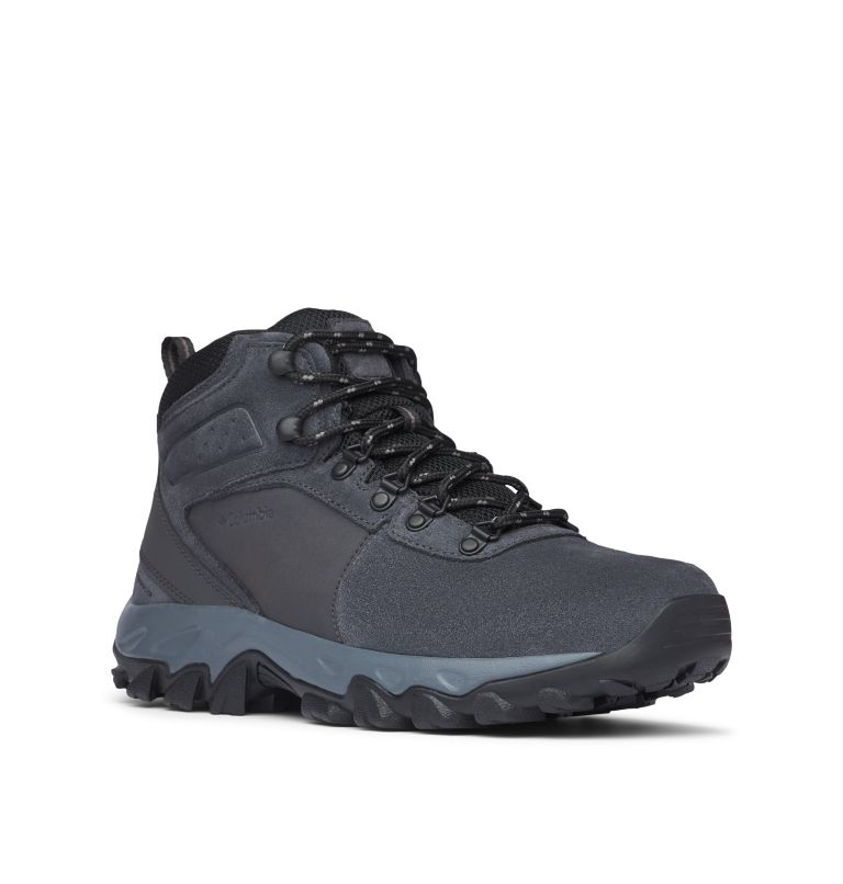 Men’s Newton Ridge Plus II Suede Waterproof Hiking Boot - Wide, Color: Shark, Black, image 2