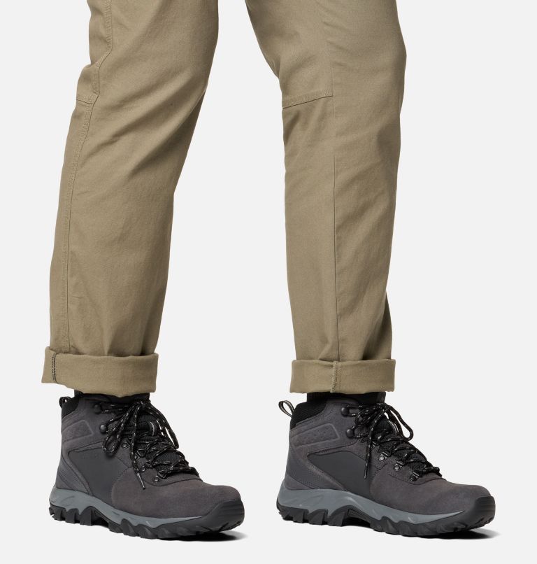 Men's Newton Ridge Plus II Suede Waterproof Hiking Boot - Wide, Color: Shark, Black, image 10