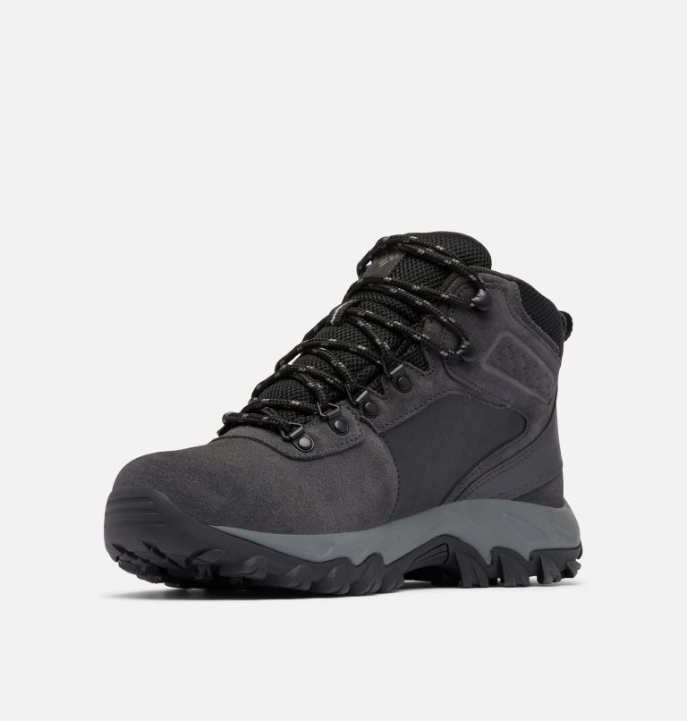 Men's Newton Ridge Plus II Suede Waterproof Hiking Boot - Wide, Color: Shark, Black, image 7