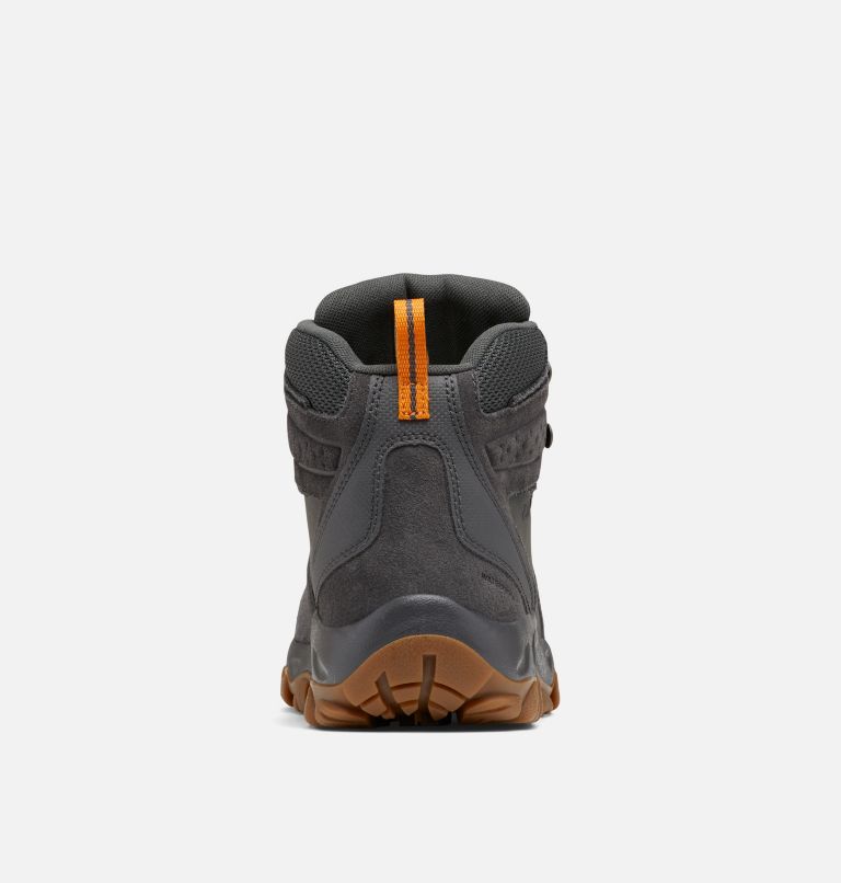 Men's Newton Ridge Plus II Suede Waterproof Hiking Boot - Wide, Color: Dark Grey, Gold Amber, image 8