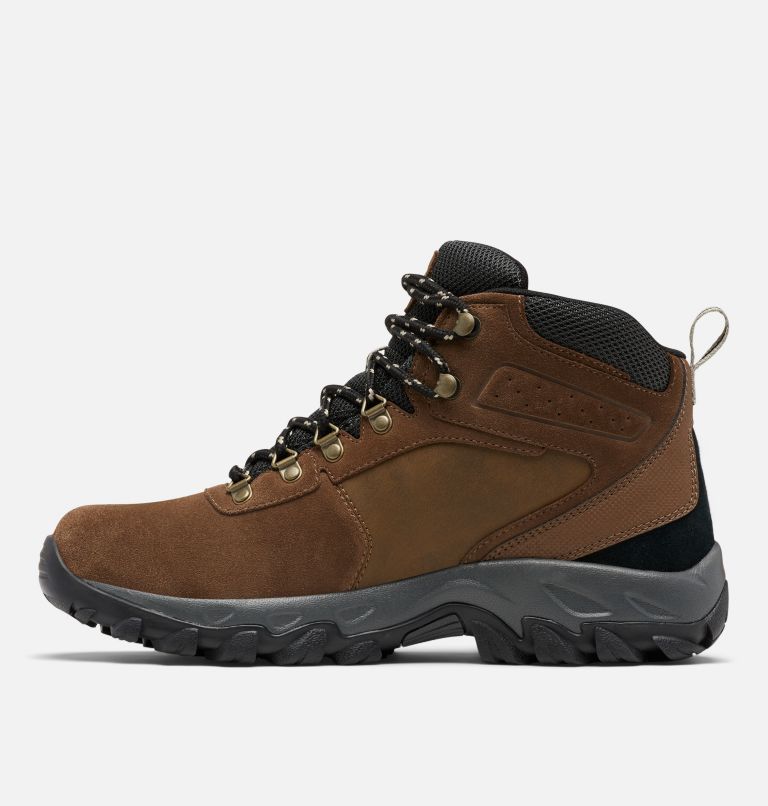 Men's Newton Ridge Plus II Suede Waterproof Hiking Boot - Wide, Color: Dark Brown, Dark Grey, image 5