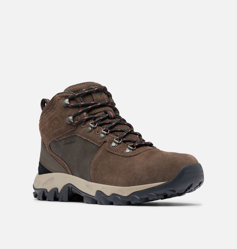 Men's Newton Ridge Plus II Suede Waterproof Hiking Boot - Wide, Color: Cordovan, Spice, image 3
