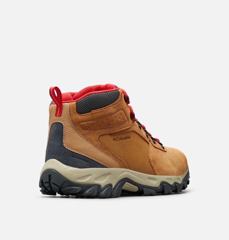 Men's Newton Ridge Plus II Suede Waterproof Hiking Boot - Wide, Color: Elk, Mountain Red, image 9