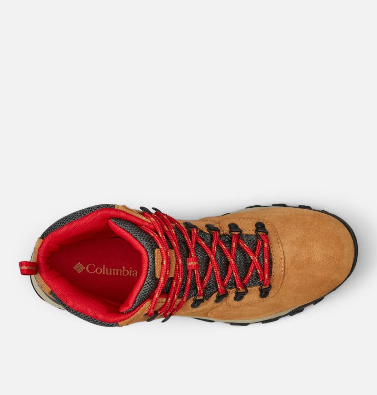 Men's Newton Ridge Plus II Suede Waterproof Hiking Boot - Wide, Color: Elk, Mountain Red, image 4