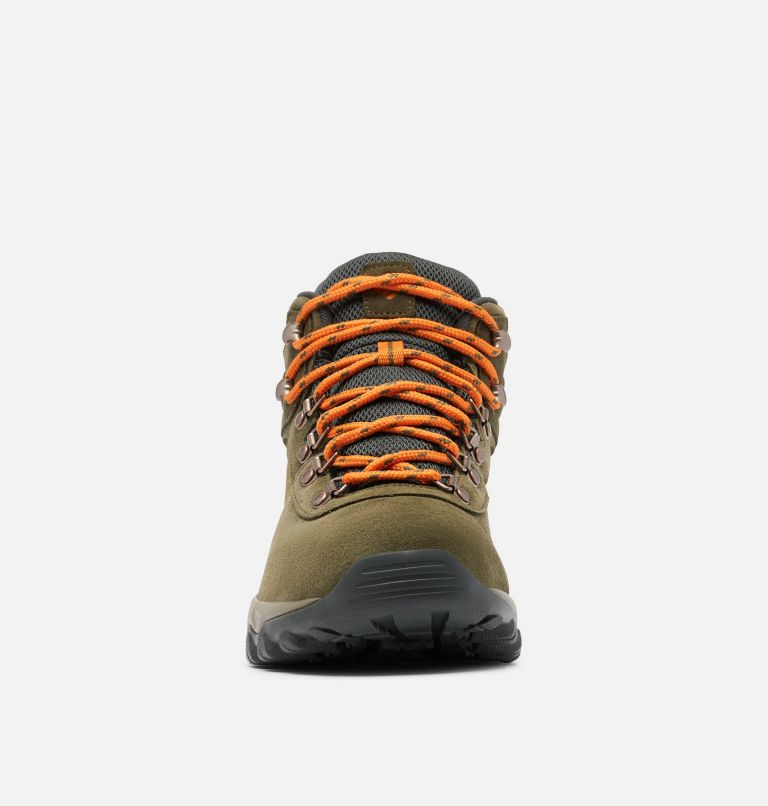 Men’s Newton Ridge Plus II Suede Waterproof Hiking Boot - Wide, Color: Nori, Light Orange