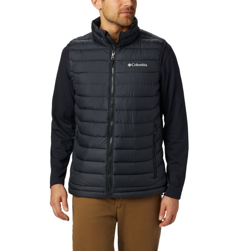 Men's Powder Lite Vest, Color: Black, image 1
