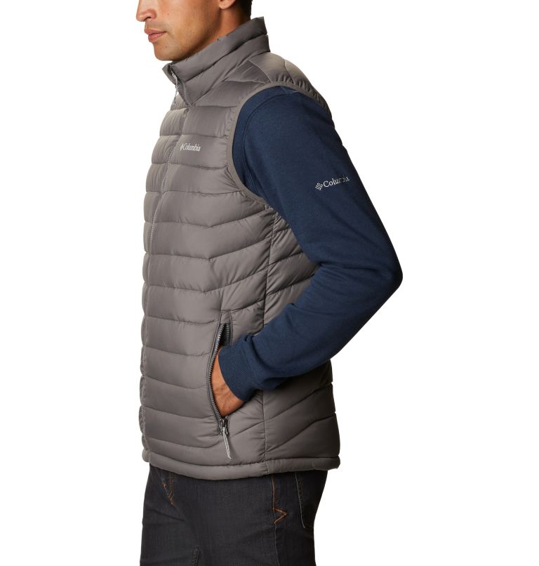 Thumbnail: Men's Powder Lite Vest, Color: City Grey, image 3
