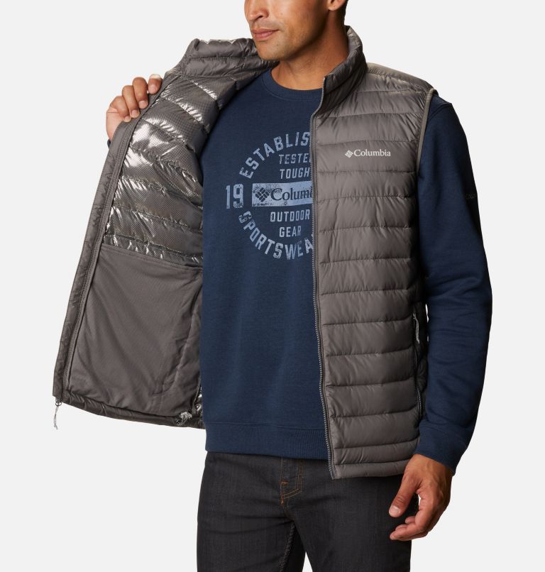 Men's Powder Lite Vest, Color: City Grey, image 5