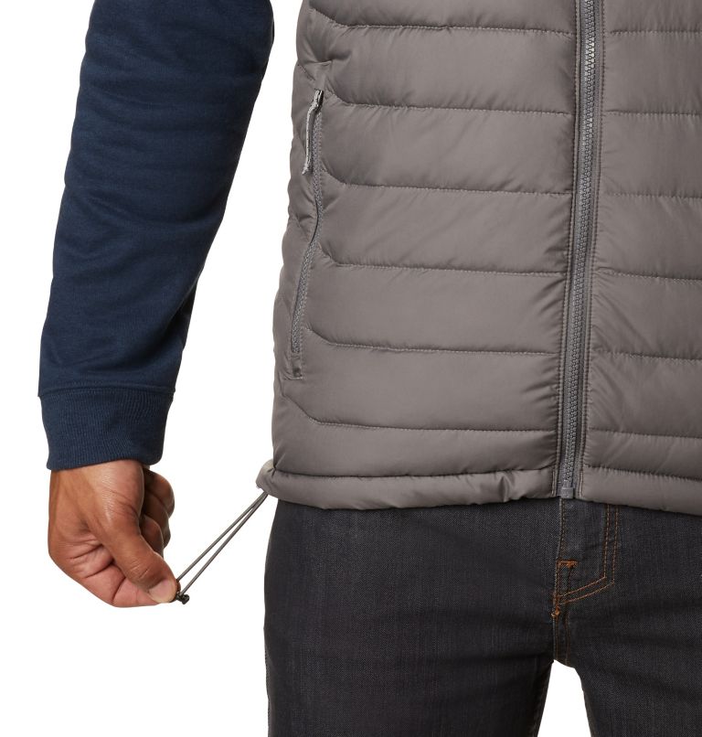Thumbnail: Men's Powder Lite Vest - Tall, Color: City Grey, image 6