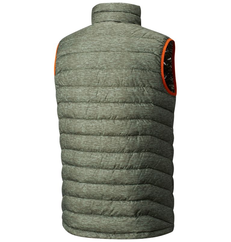 Men's Powder Lite Insulated Vest, Color: Peatmoss Heather, image 2