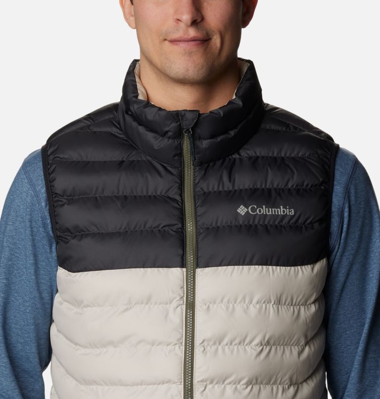 Men's Powder Lite Insulated Vest, Color: Dark Stone, Shark, image 4