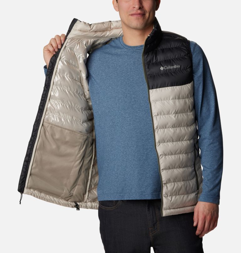 Men's Powder Lite Insulated Vest, Color: Dark Stone, Shark, image 5