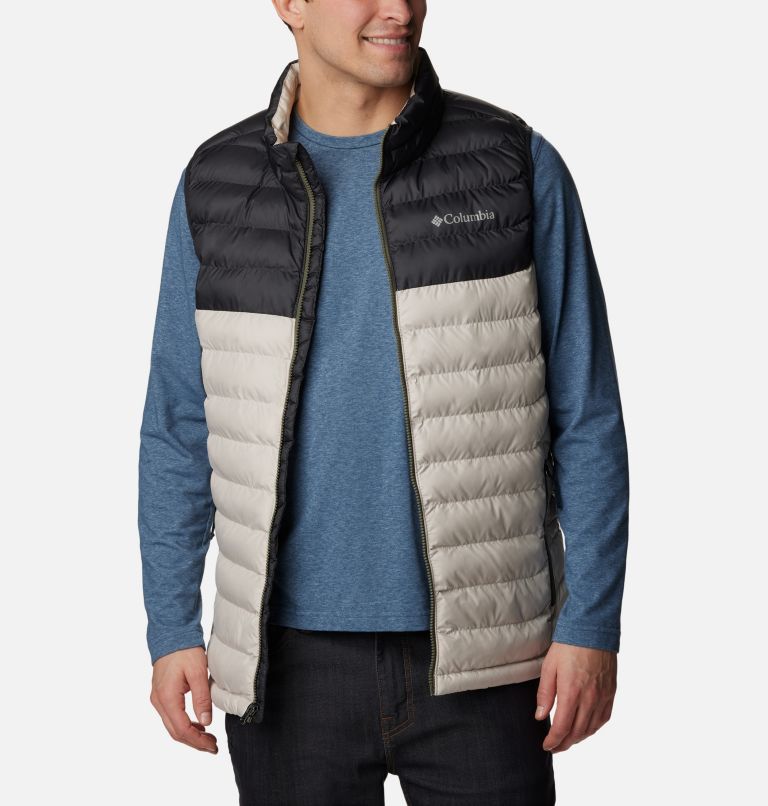 Columbia - Powder Lite Hooded Jacket - Synthetic jacket - Dark Stone /  Shark / Stone Green | XS - Regular