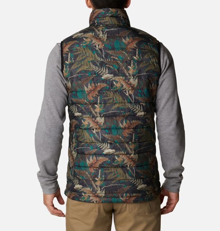 Men's Powder Lite Vest, Color: Spruce North Woods Print, image 2