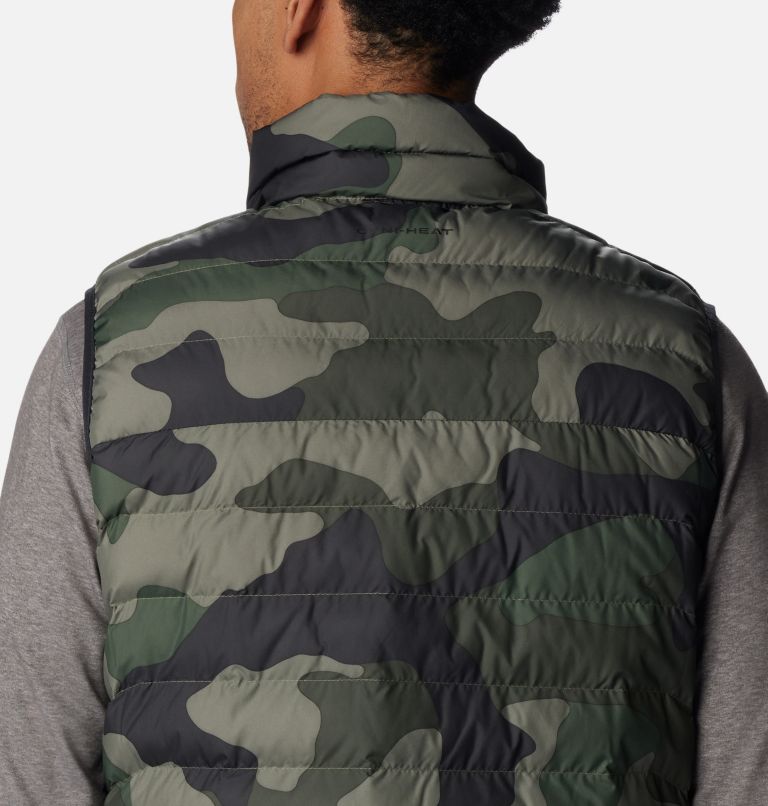 Thumbnail: Men's Powder Lite Vest, Color: Stone Green Mod Camo Print, image 4