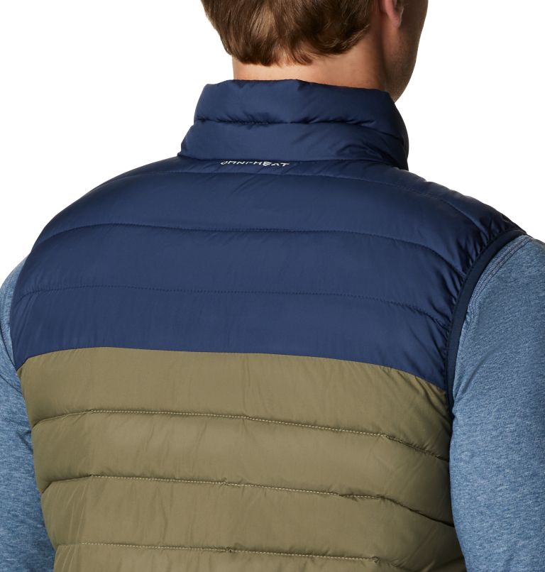 Powder Lite Vest | 397 | M, Color: Stone Green, Collegiate Navy, image 5