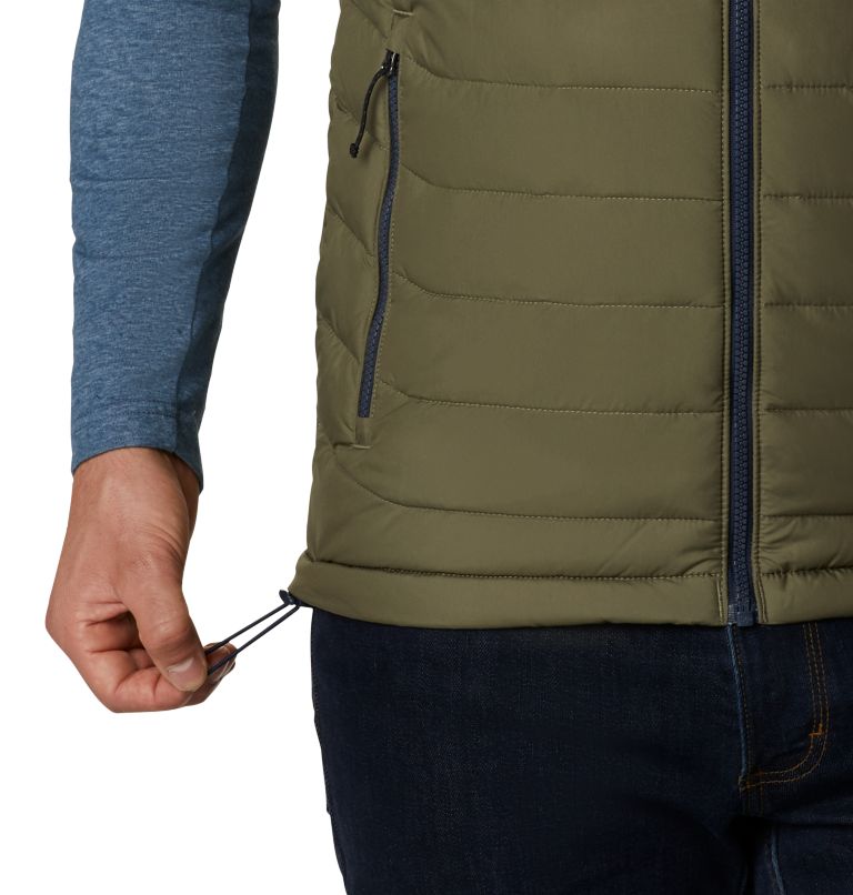 Powder Lite Vest | 397 | M, Color: Stone Green, Collegiate Navy, image 6