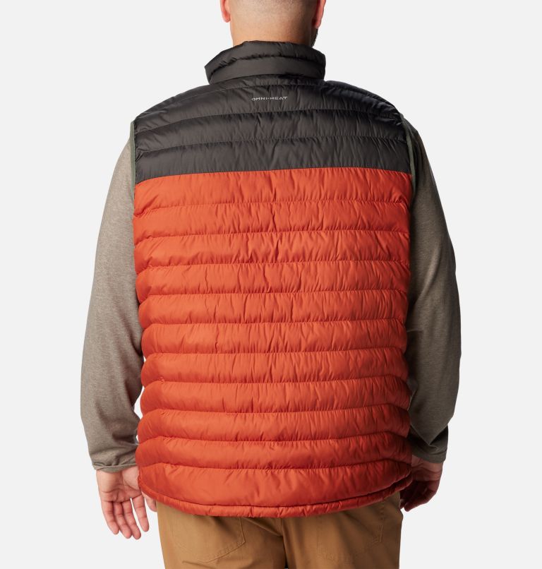 Men's Powder Lite Insulated Vest - Extended Size, Color: Warp Red, Shark, image 2