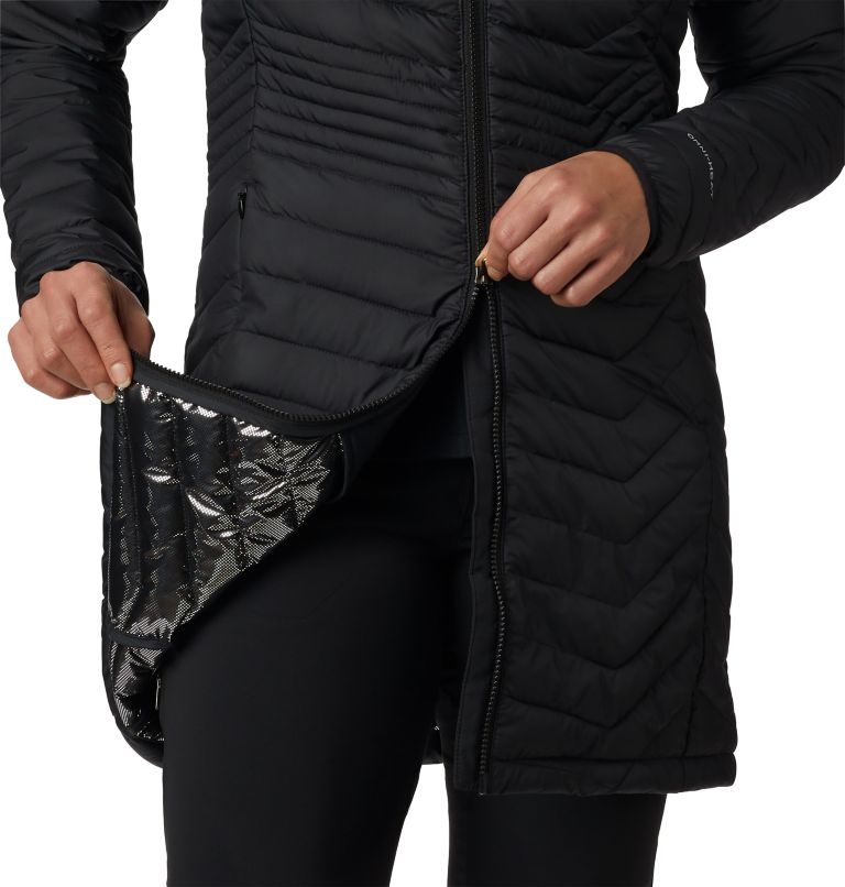 Thumbnail: Manteau mi-long Powder Lite pour femme, Color: Black, image 3