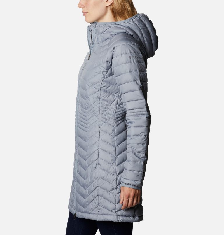 Women's Powder Lite Mid Jacket, Color: Tradewinds Grey, image 3