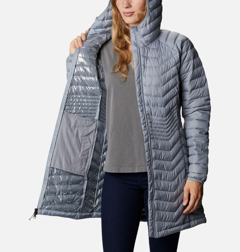 Women's Powder Lite Mid Jacket, Color: Tradewinds Grey