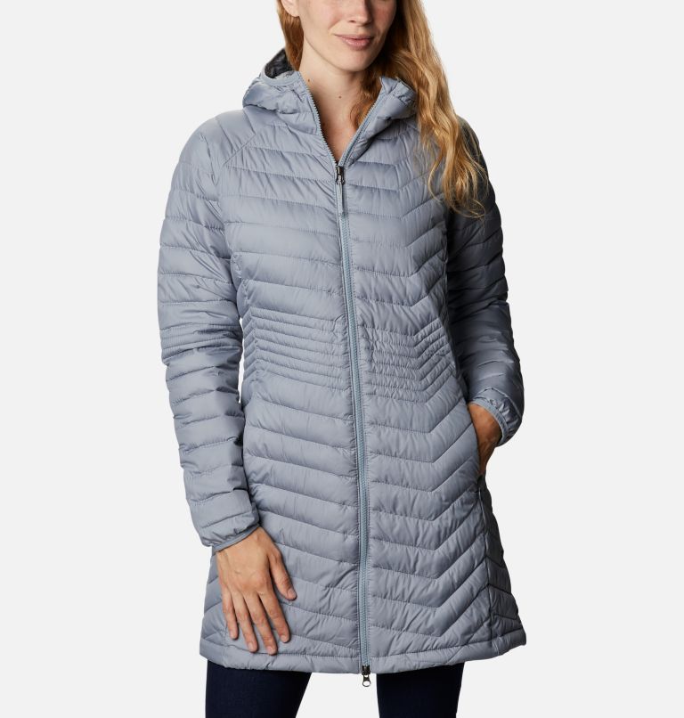 Women's Powder Lite Mid Jacket, Color: Tradewinds Grey