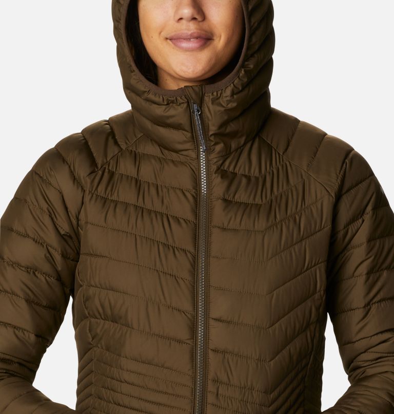 Columbia Powder Lite Hooded Jacket Olive Green Plumíferos esquí