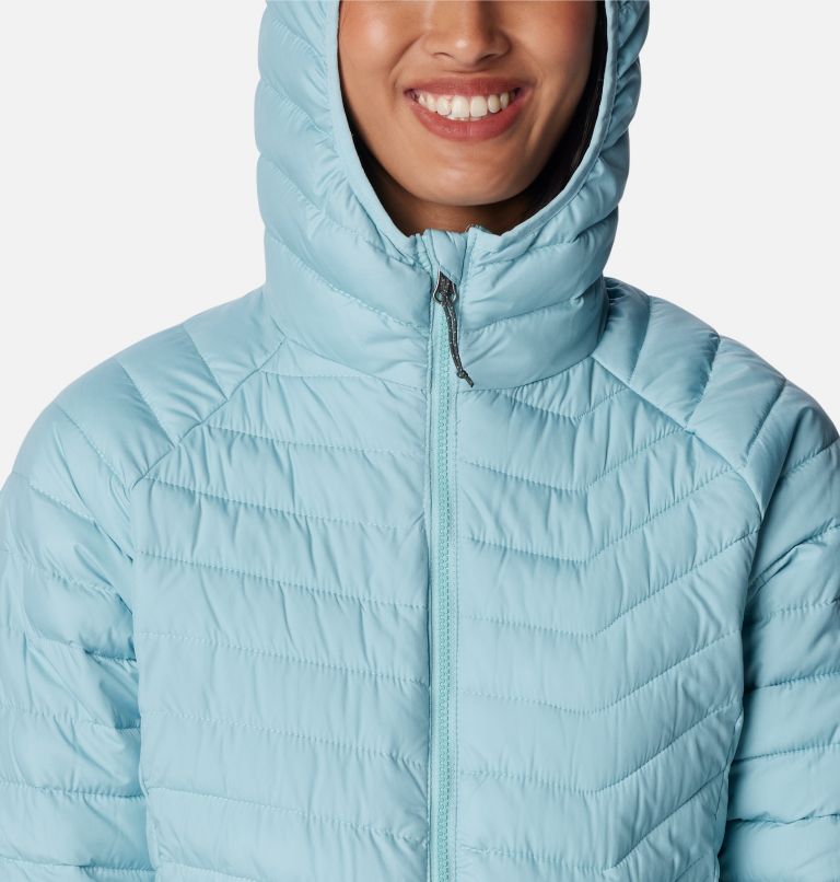 Women's Powder Lite Mid Jacket, Color: Aqua Haze, image 4