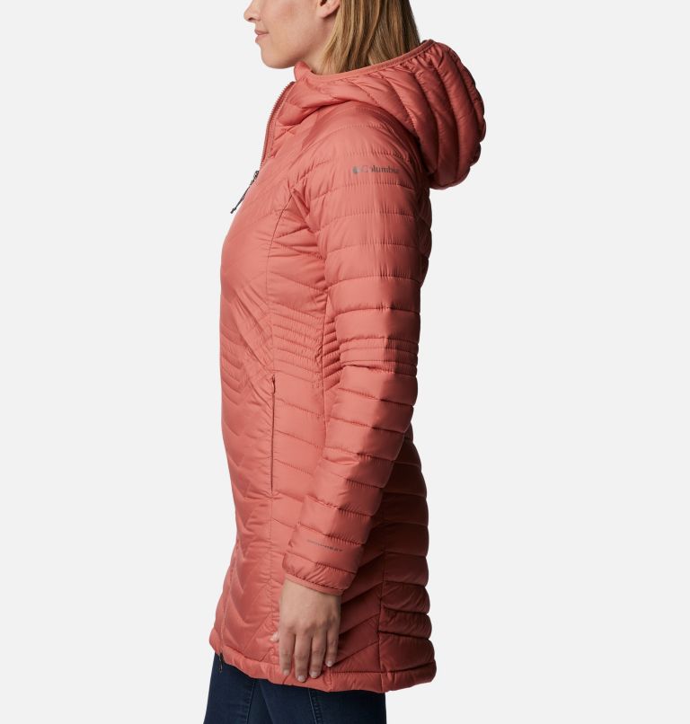 Thumbnail: Women's Powder Lite Mid Jacket, Color: Dark Coral, image 3