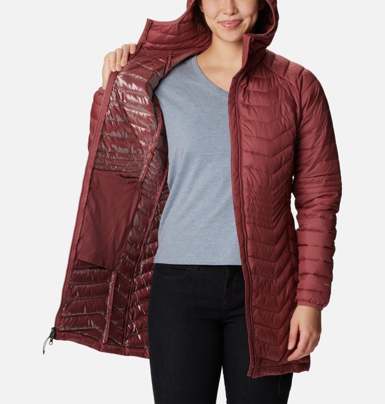 Women's Powder Lite Mid Jacket, Color: Beetroot, image 5