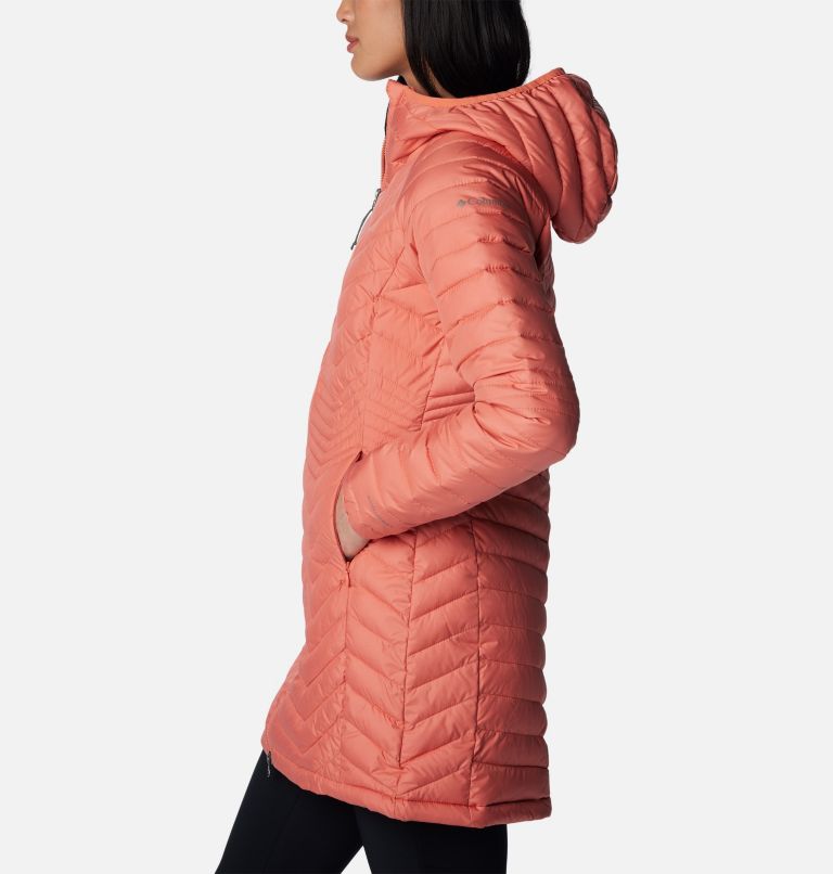 Women's Powder Lite Mid Jacket, Color: Faded Peach, image 3