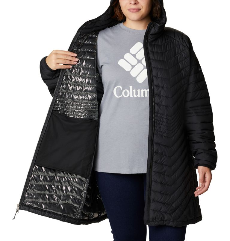 Thumbnail: Women’s Powder Lite Mid Jacket - Plus Size, Color: Black, image 5