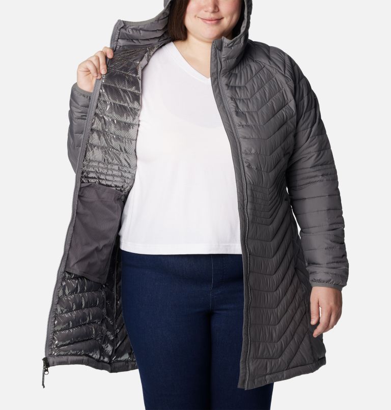 Women’s Powder Lite Mid Jacket - Plus Size, Color: City Grey, image 5