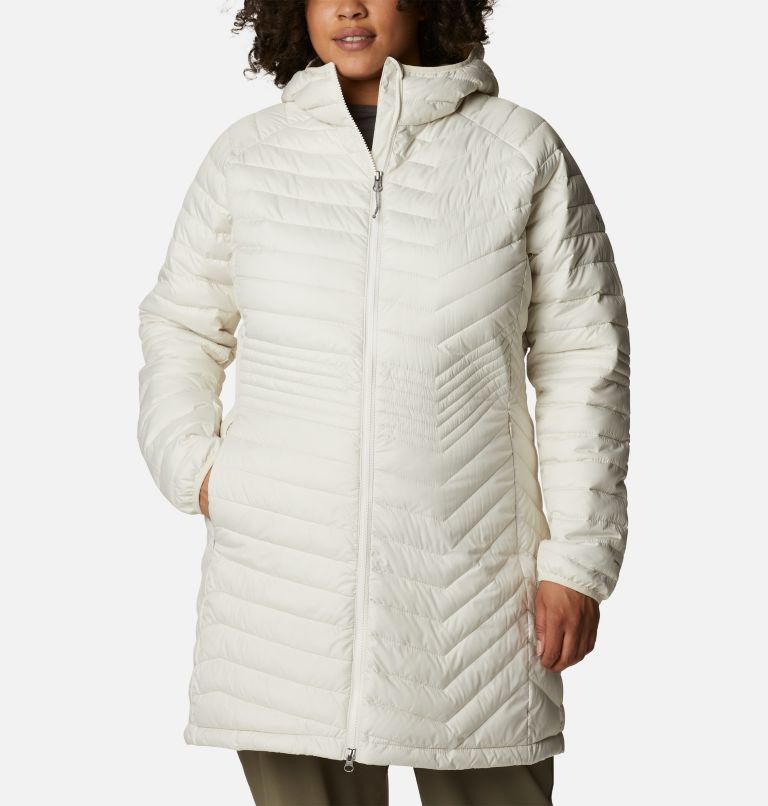 Thumbnail: Women’s Powder Lite Mid Jacket - Plus Size, Color: Chalk, image 1