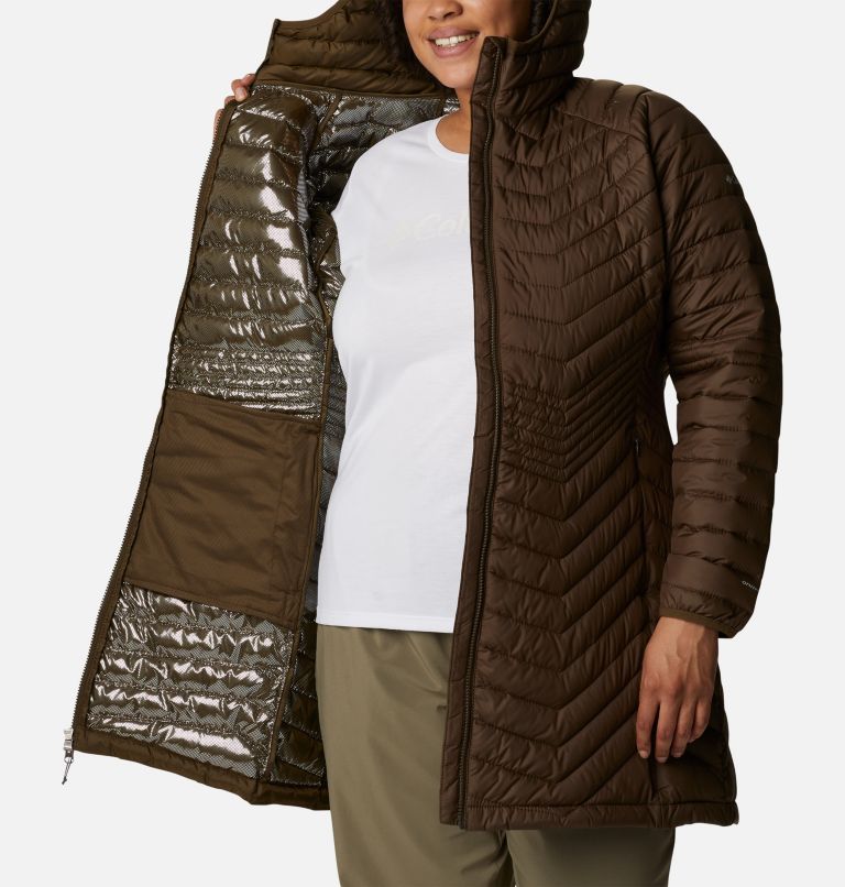 Women’s Powder Lite Mid Jacket - Plus Size, Color: Olive Green, image 5