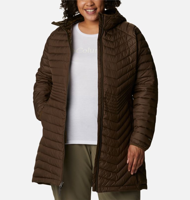 Women’s Powder Lite Mid Jacket - Plus Size, Color: Olive Green, image 6