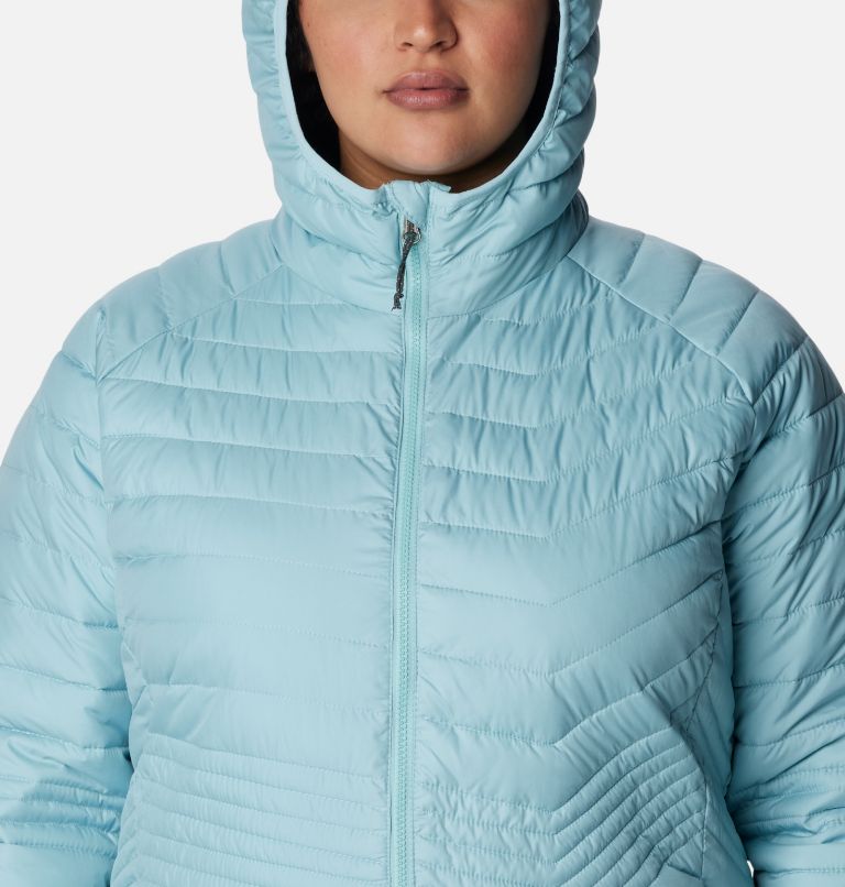 Columbia Women's Heavenly Hooded Jacket, Aqua Haze, 3X Plus